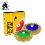 4인치 크림프 와이어 브러시 스틸 M14