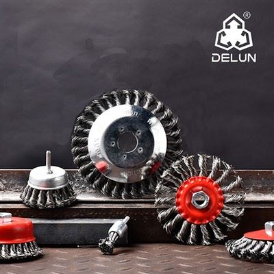 DELUN High Quality Twisted Cup Brush Steel Wire Brushes
