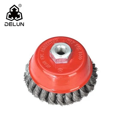 HOT SELLING DELUN BRAND CUP BRUSH 3inch Wire Brush