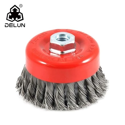 HOT SELLING DELUN BRAND CUP BRUSH 3inch Wire Brush