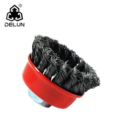 HOT SELLING DELUN BRAND CUP BRUSH 3inch Wire Brush