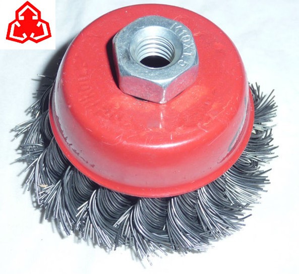 꼬인 강철 와이어 컵 4인치 브러시 최고 품질